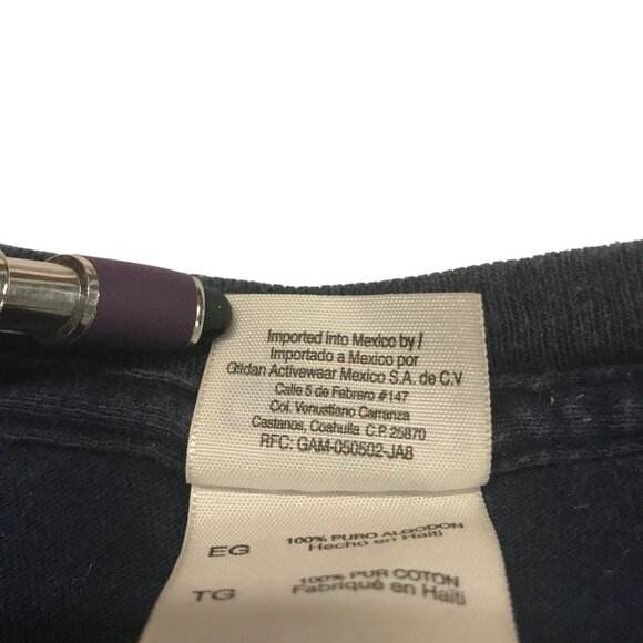 Vintage Atlanta Braves TShirt Gildan XL Navy Short Sleeve Crew Neck Cotton MLB - Picture 11 of 12